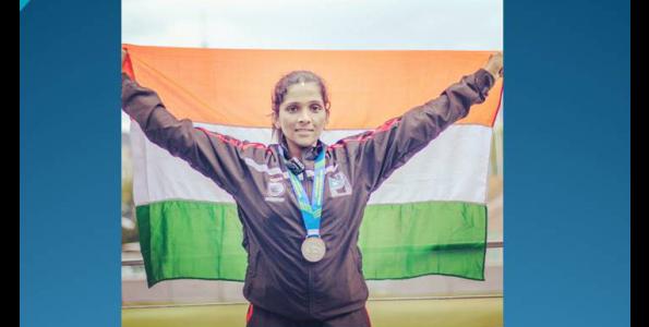 Akshatha Poojary(contract staff) wins SILVER medal in World Power Lifting Bench Press Championship