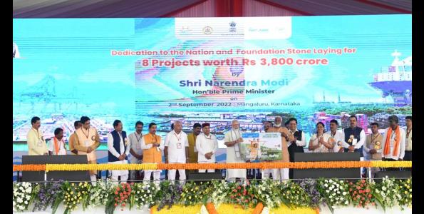 Dedication to the Nation & Foundation Stone Laying for 8 Projects worth Rs.3,800 crores by Shri Narendra Modi, Hon'ble Prime Minister on 2nd September, 2022 at Mangalore